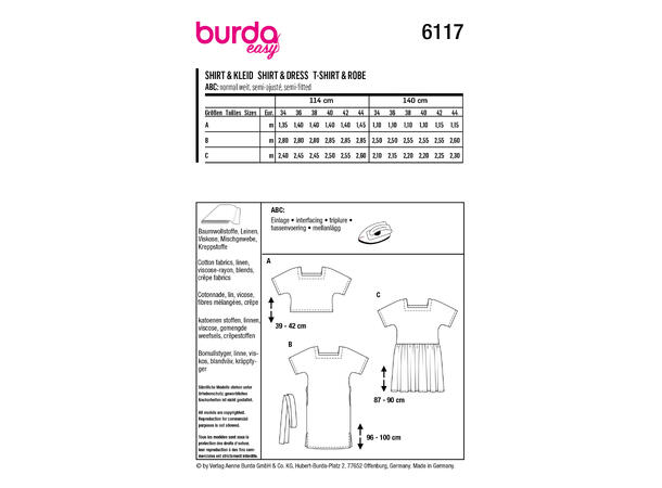 Burda6117 - Kjoler & T-skjorte