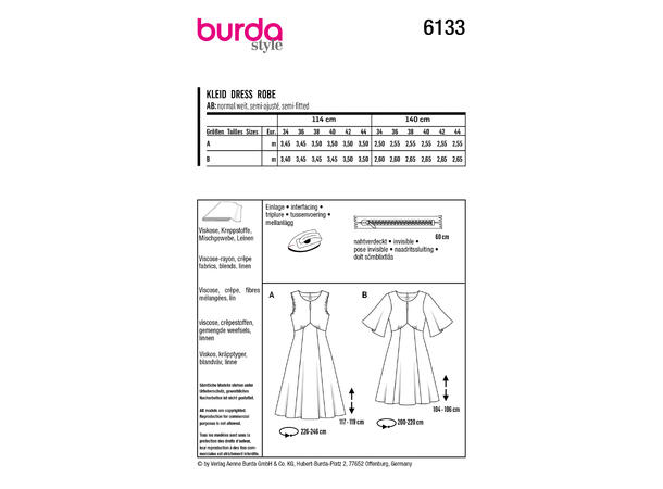 Burda 6133 - Kjole