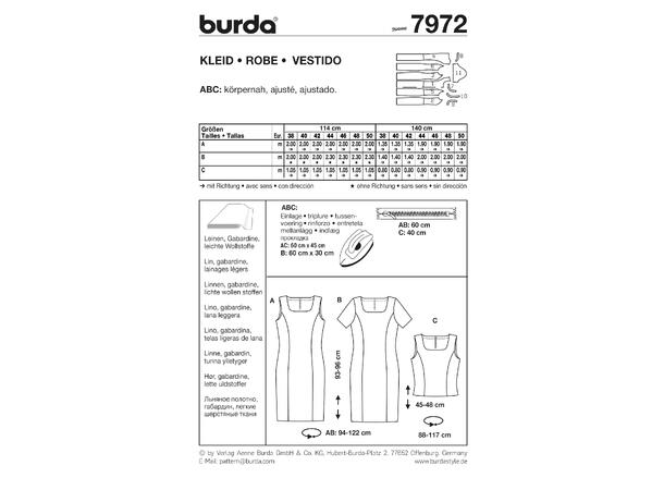 Burda 7972 - Kjole og topp