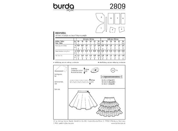 Burda 2809 - Rock'N'roll skjørt, barn