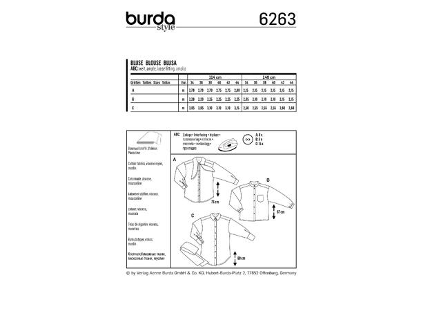 Burda 6263 - bluse og tunika