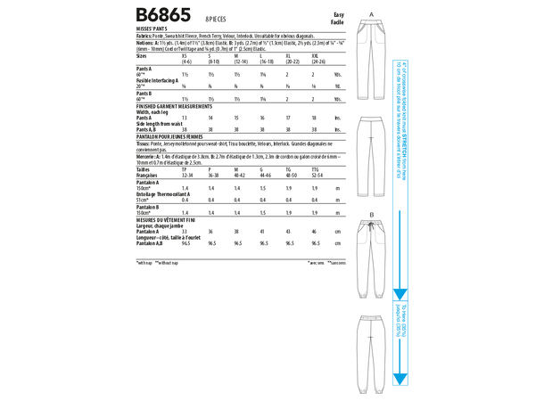 Butterick 6865, joggebukse