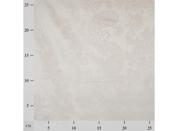 Jaquardvevd fôrstoff, hvit paisley