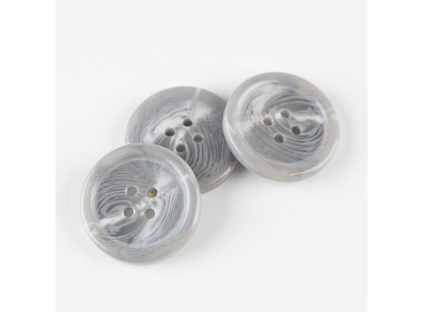 Marmorert knapp Blank Grå 28 mm