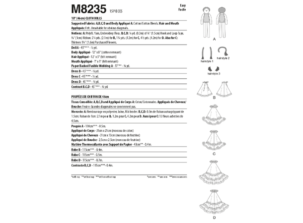 McCall's 8235 - Tekstildukker