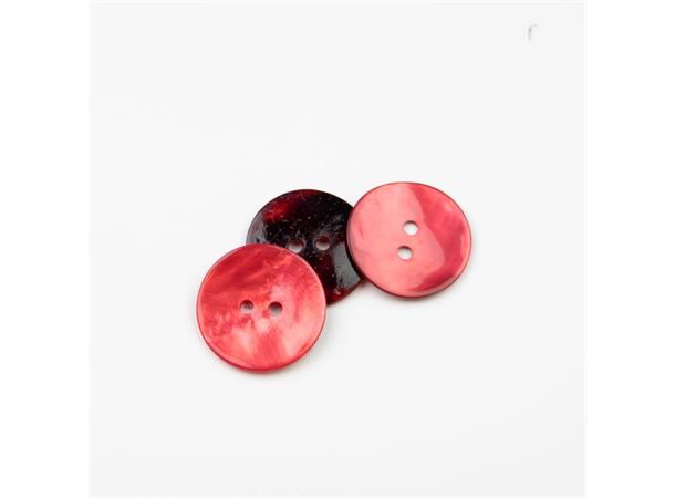 Perlemorsknapp Rød, 18mm