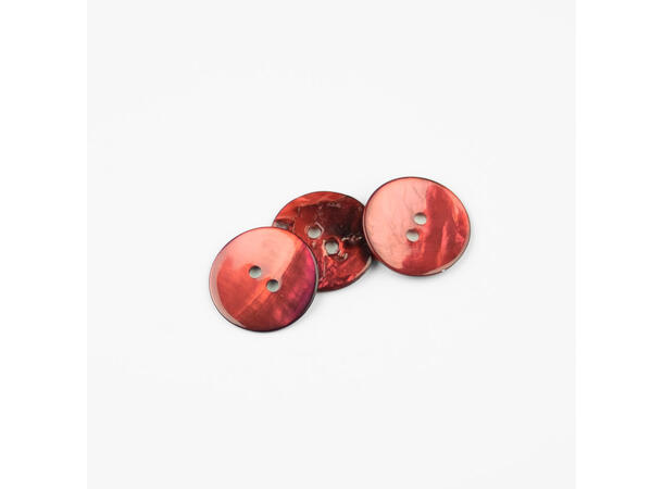 Perlemorsknapp Vinrød, 18mm