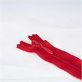 Tynn plastglidelås 20cm Rød