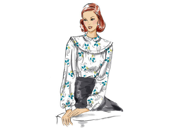 Vogue 1809 - vintage bluse.