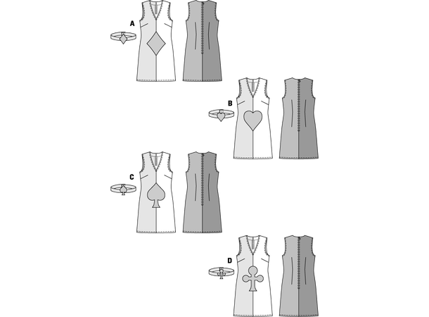 Burda 2383 - spillekort kostyme