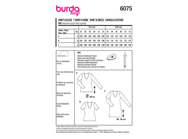 Burda 6075 - Kjole og genser
