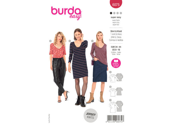 Burda 6075 - Kjole og genser