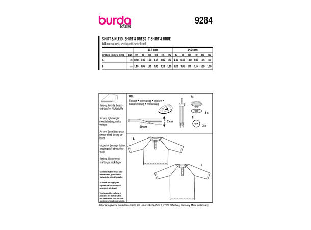 Burda 9284 - Kjole og genser