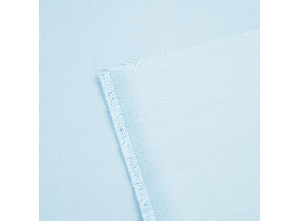 Ensfarget bevernylon av bomull og polyester, Lyseblå