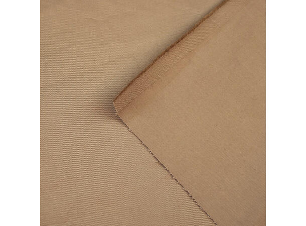 Ensfarget bomullstwill, Beige