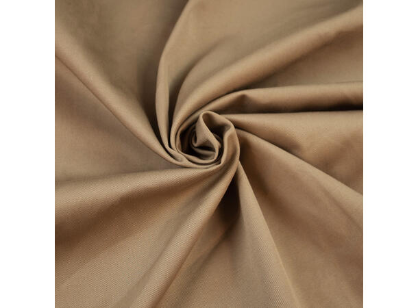 Ensfarget bomullstwill, Beige