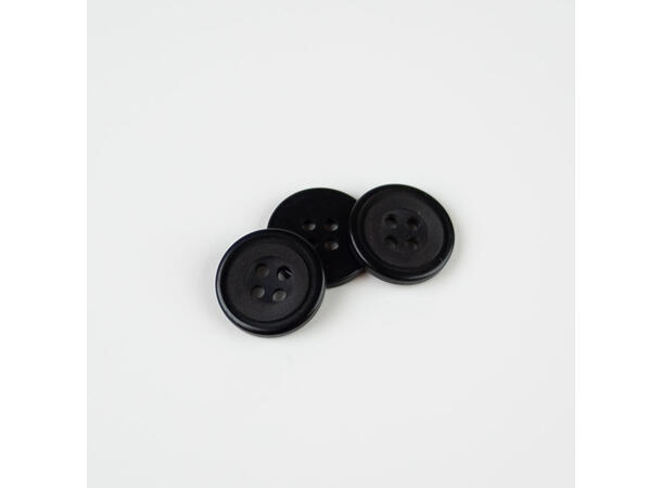 Matt sort knapp 18mm