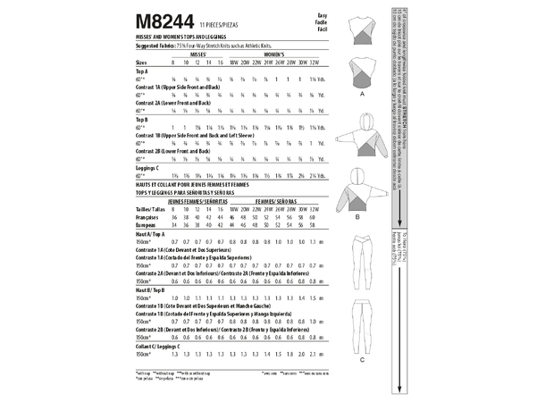McCall's 8244 - Treningstøy.
