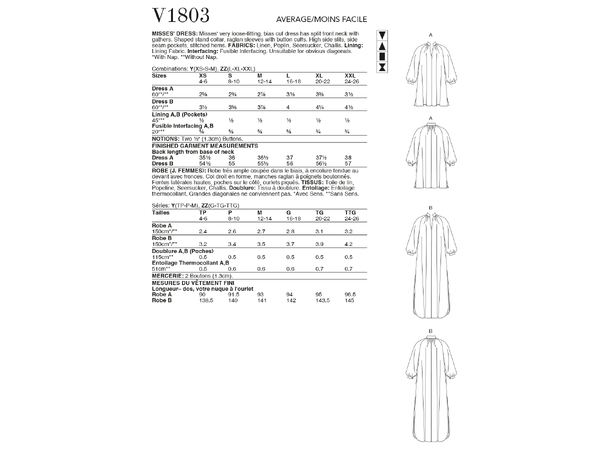 Vogue 1803 - Kjole.