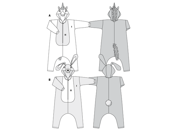 Burda 2351 - Enhjørning og kanin