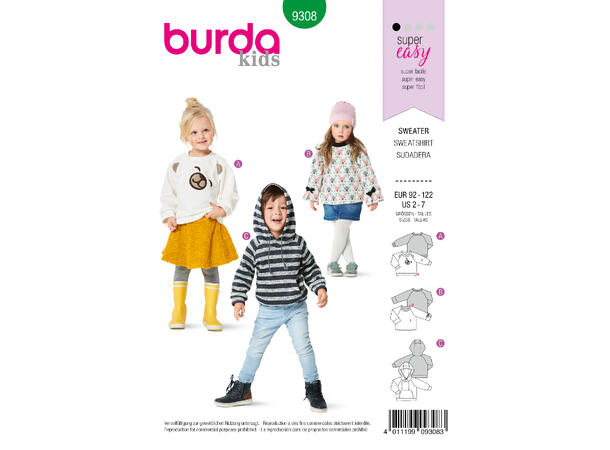 Burda 9308 - Genser