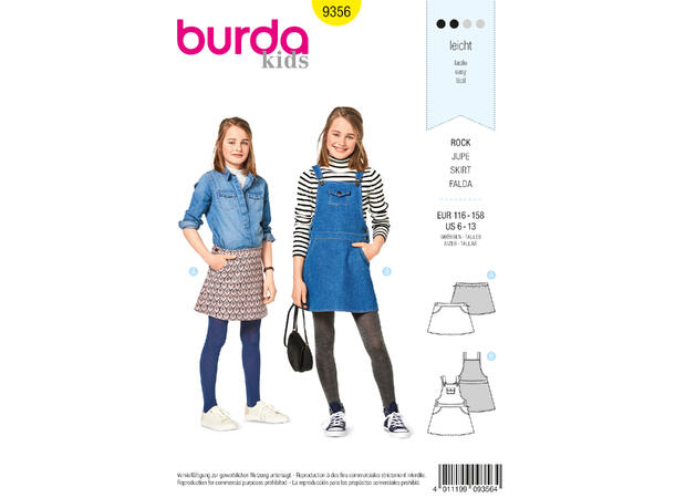Burda 9356 -  Skjørt