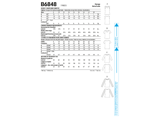 Butterick 6848, topp