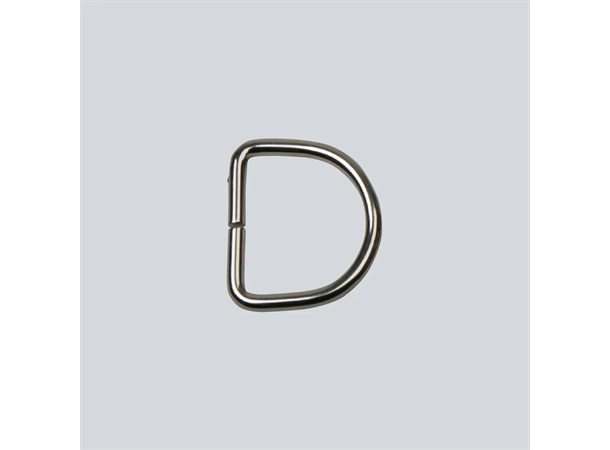 D-ring Sølvfarget 25 mm