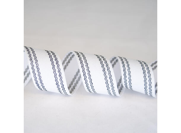 Linningsbånd, hvitt og sort 25mm