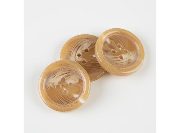 Marmorert knapp Blank Beige 28 mm