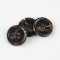 Marmorert knapp Blank Mørkebrun 25mm
