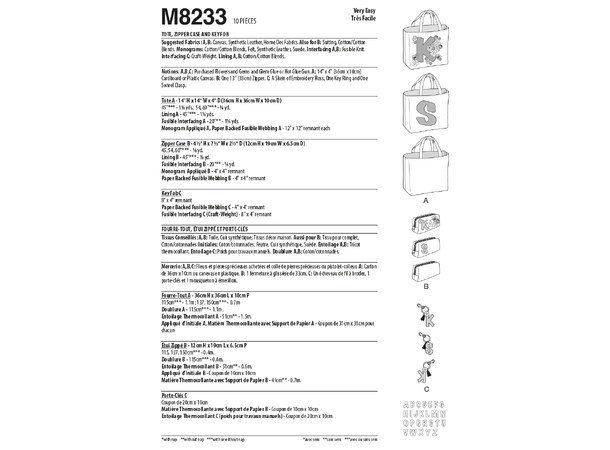 McCall's 8233 - Veskesett