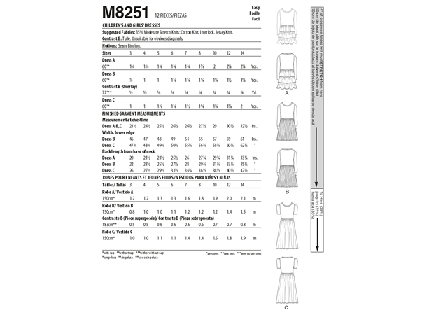 McCall's 8251 - Kjole CHJ (7-8-10-12-14)
