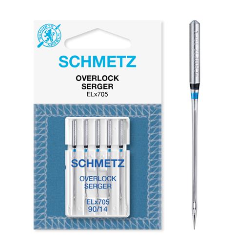 Schmetz Overlocknåler 90/14 ELx705, 90/14, 5-pack