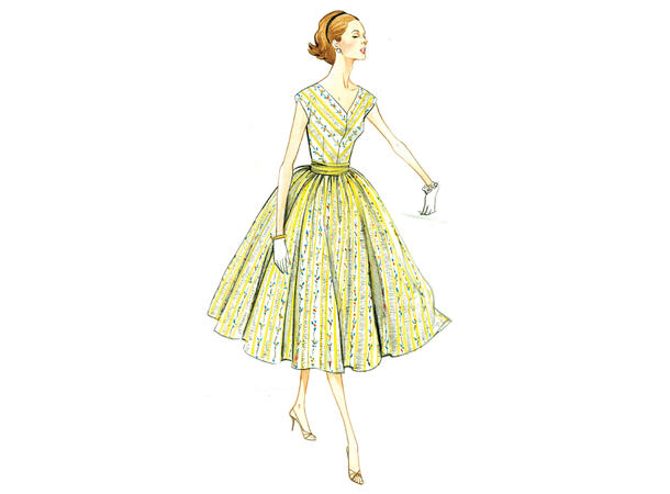 Vogue 8789 - Vintage kjole.