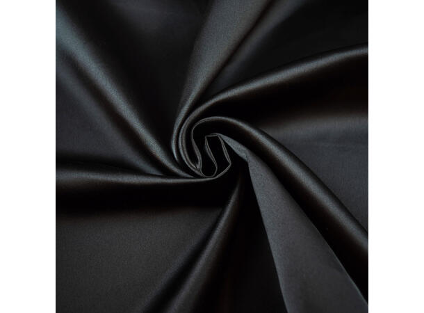 100% Heavy Crepe Backed Satin Silk, Black