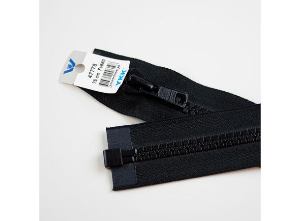 Bred delbar plastglidelås