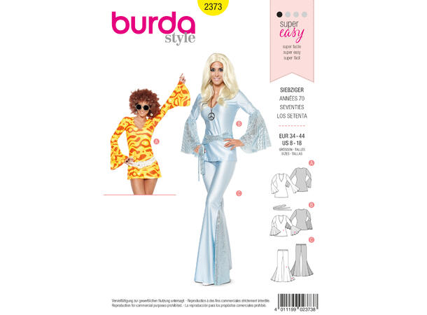 Burda 2373 - 70-talls kostyme