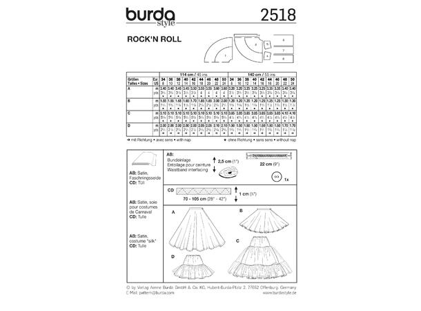 Burda 2518 - Rock'N'roll kostymeskjørt