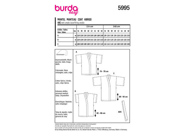 Burda 5995, jakke