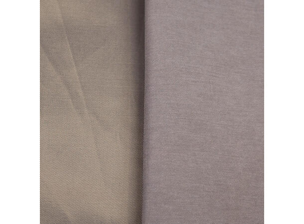 Ensfarget bevernylon av bomull og polyester, Grå