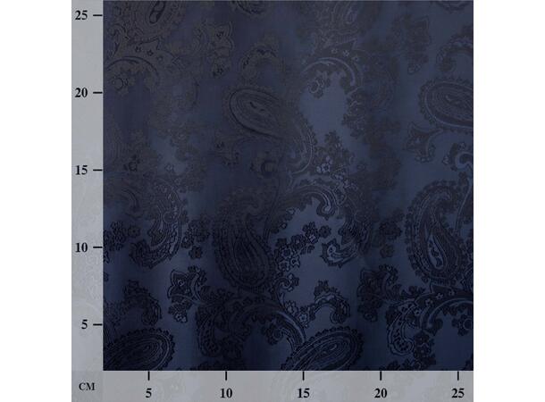 Jaquardvevd fôrstoff, marine paisley