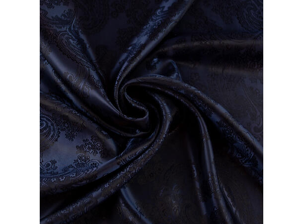 Jaquardvevd fôrstoff, marine paisley