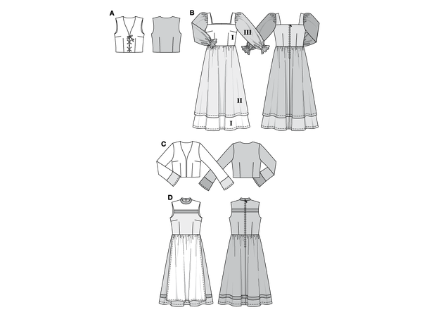 Burda 2457 - Kjole, vest og jakke