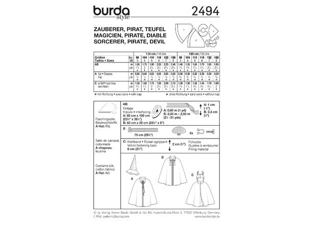 Burda 2494 - Magiker, pirat og djevel
