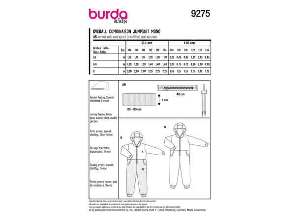 Burda 9275 - Jumpsuit