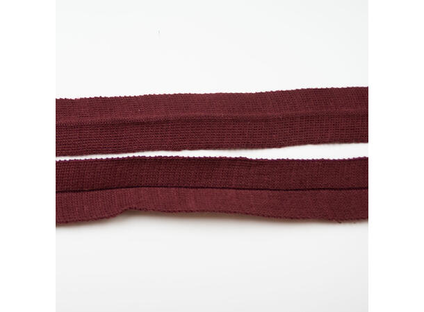 Burgunder strikket kantbånd, 30mm