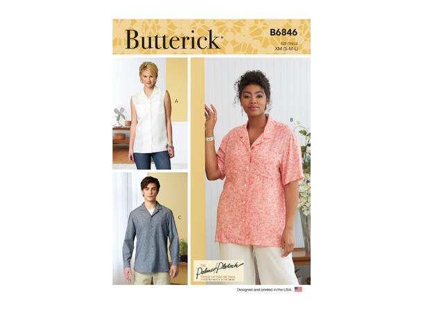 Butterick 6846, unisex skjorte