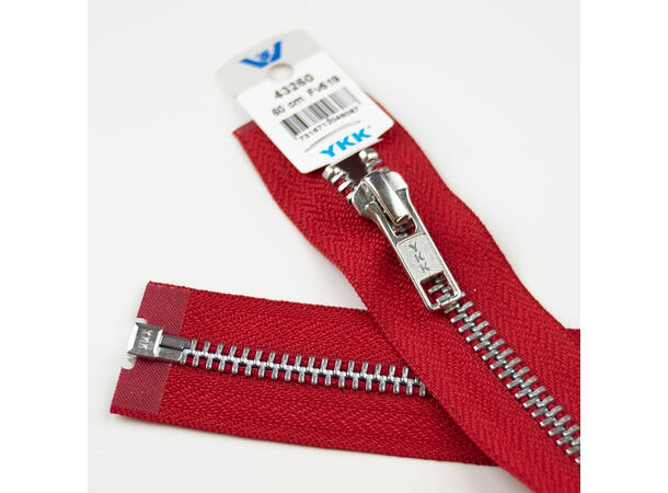 Delbar metallglidelås, aluminium