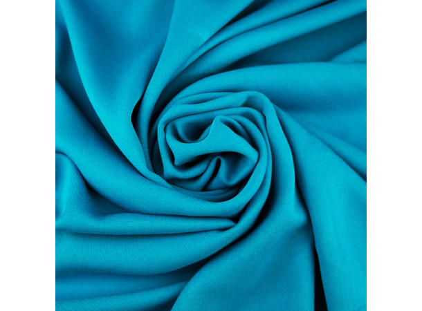Ensfarget, vevet viskose i turkis